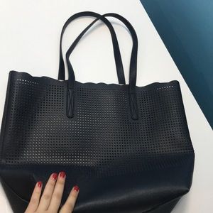 Dark navy blue Neiman Marcus tote bag